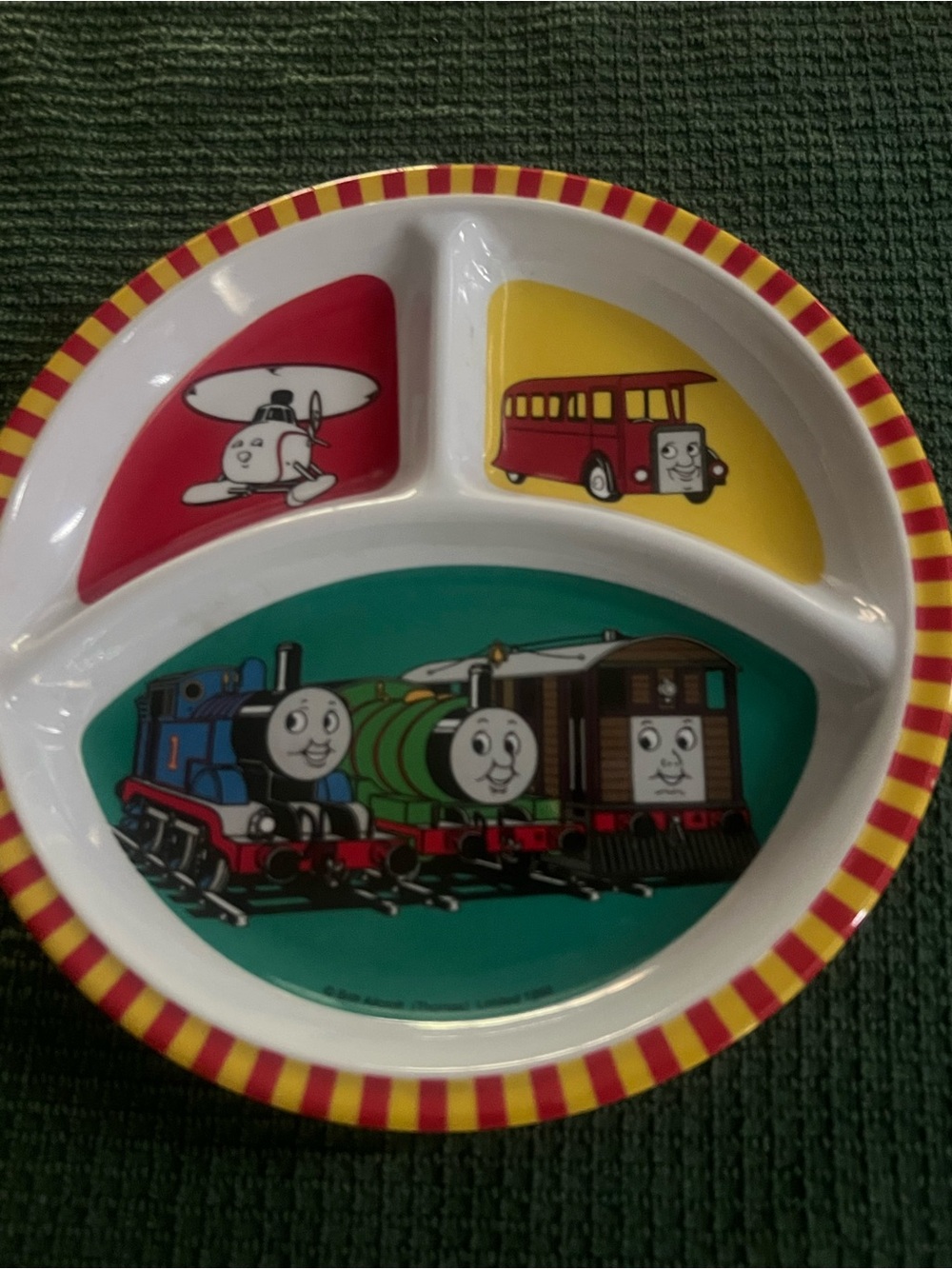 Thomas & Friends Divided Kids Plate - vintage from 1993